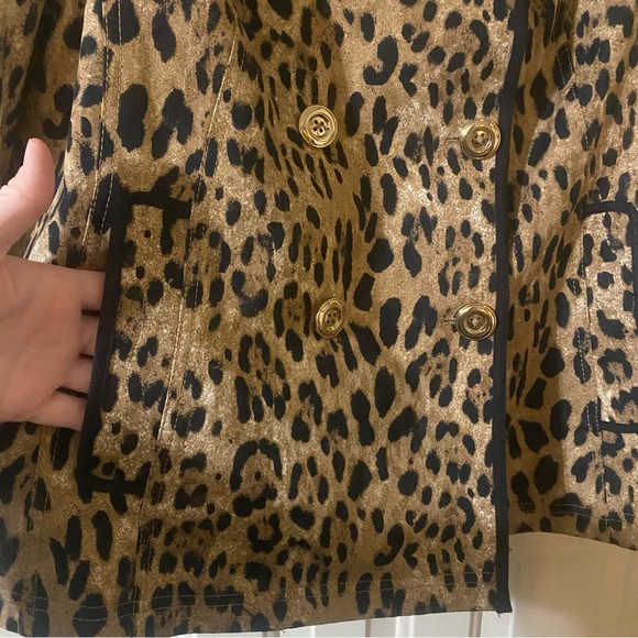 White House Black Market Leopard Print Jacket 14 Large - Picture 5 of 13